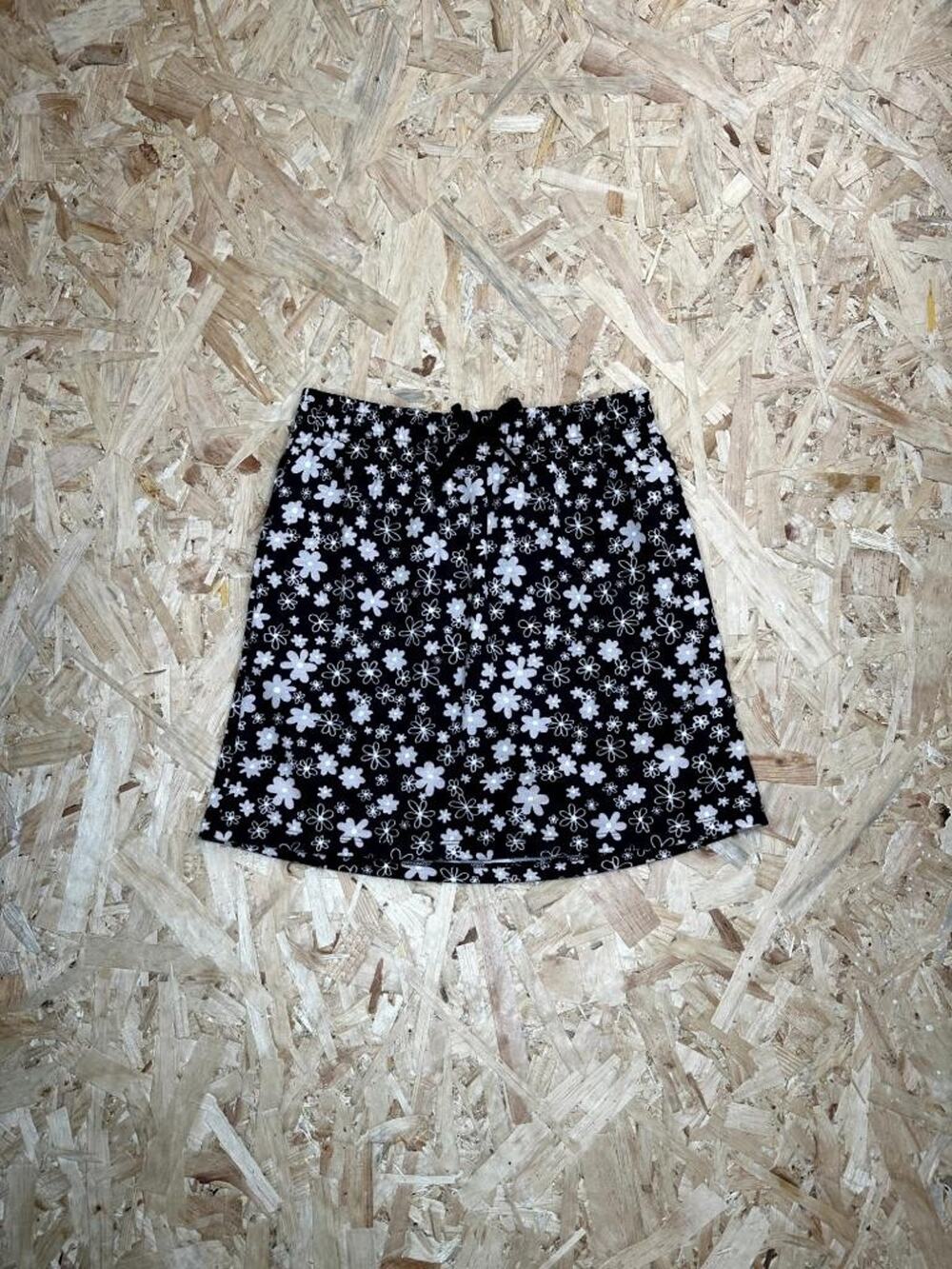 Bearpaw Girls Skort Size 12 Black Floral Print Elastic Waist Active Skirt Shorts